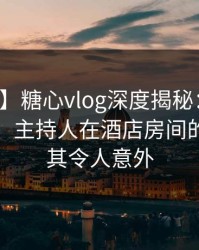 【独家】糖心vlog深度揭秘：丑闻风波背后，主持人在酒店房间的角色极其令人意外