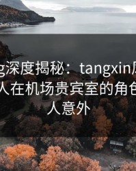 糖心vlog深度揭秘：tangxin风波背后，神秘人在机场贵宾室的角色极其令人意外