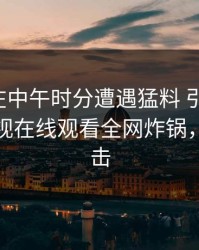 主持人在中午时分遭遇猛料 引发众怒，蘑菇影视在线观看全网炸锅，详情点击